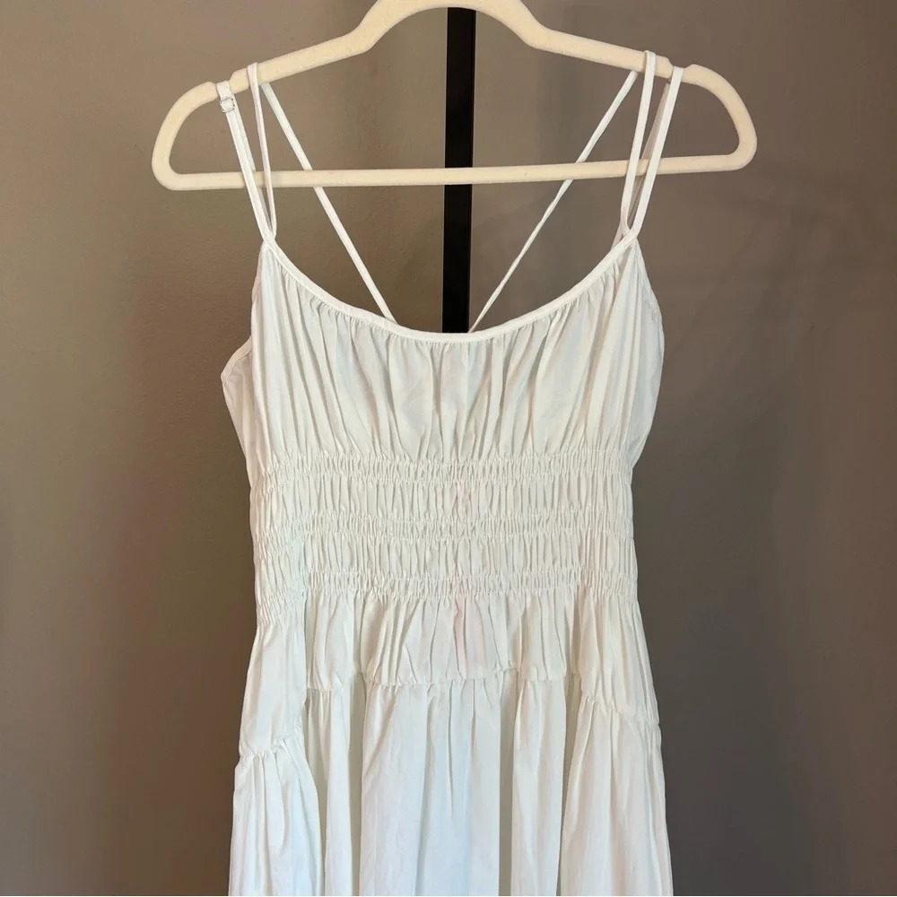Ciao Lucia Volta Midi Dress White Large NWT Coastal Beach Vacation Contemporary - Picture 3 of 12